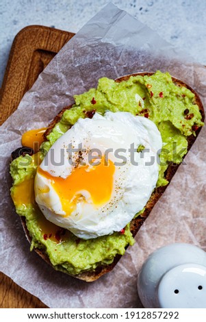 Similar – Image, Stock Photo Toast and Poached Eggs egg