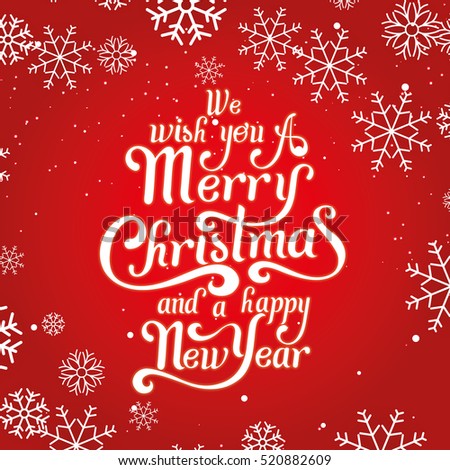 Merry Christmas And Happy New Year Greeting Stock Photo 520882609