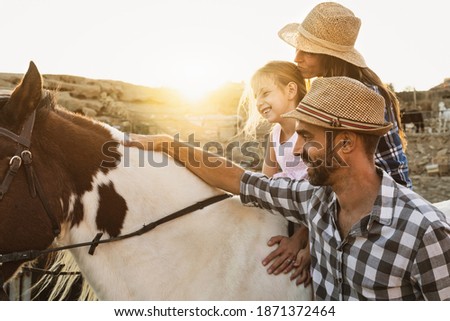 Similar – Image, Stock Photo horse family Horse Ride