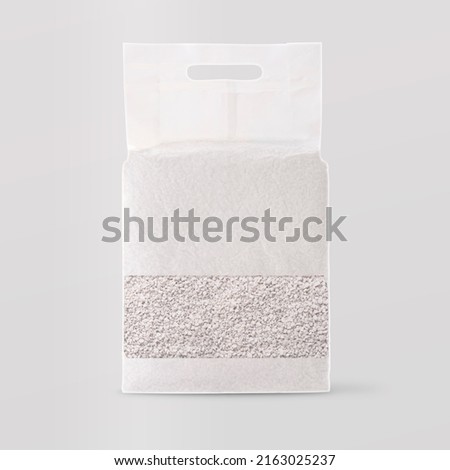 packaging template of white cat litter tofu sand Foto stock © 