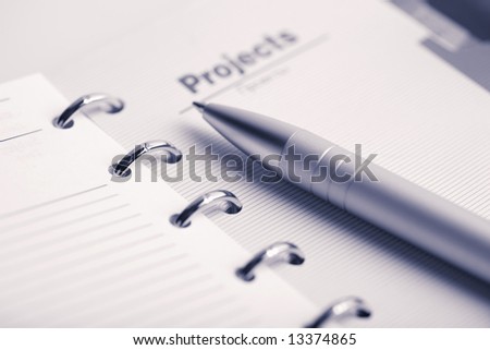 pocket planner and pen