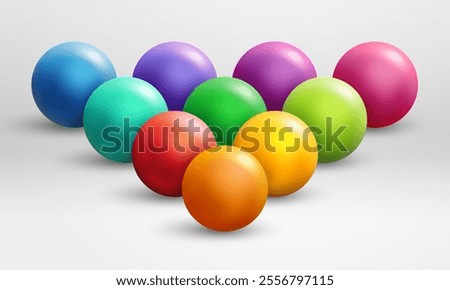 Abstract molecules set rainbow background. Science lab design template. Medical banner with vitamins model. Business teamwork concept, colorful circle balls particles. Vector illustration