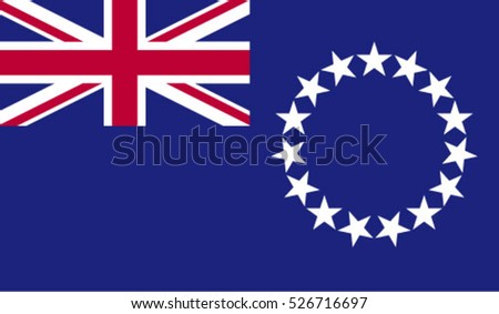 Flag of Cook Islands illustration