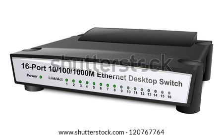 Network Switch or Router. Vector Illustration