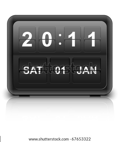 Analog Flip Clock, Vector - 67653322 : Shutterstock