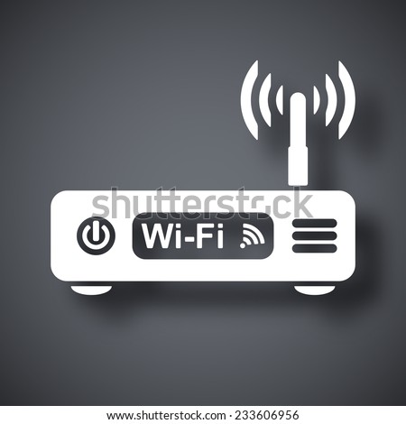 Vector wireless router icon