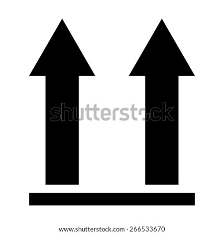 This side up packaging symbol on white background, vector illustration