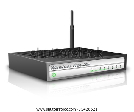 Wireless Router. Vector illustration