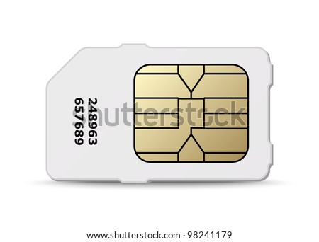 Sim card icon. Vector