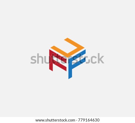 Letter UFF logo template. three letter icon