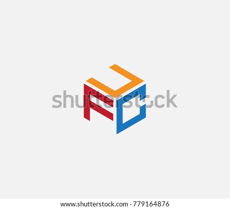 Logo with three letters UFC, hexagon logo