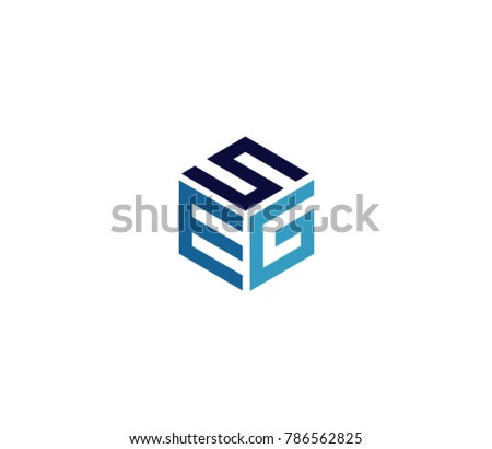 Three letter icon. letter SEG logo