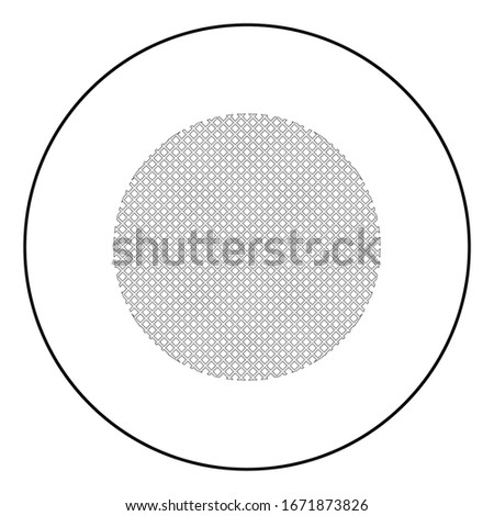 Round filter material icon in circle round outline black color vector illustration flat style image