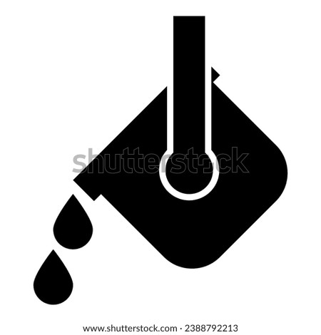Crucible molten metal poured from ladle melting iron metallurgical foundry industry concept metal casting process icon black color vector illustration image flat style simple