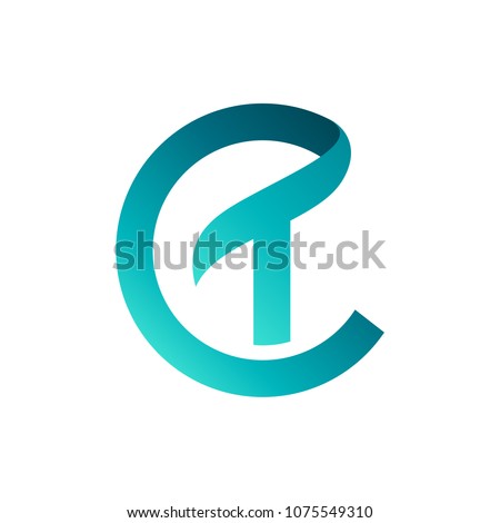 CT Logo, Initial Letter Logo Template, Letter C + Letter T Logo