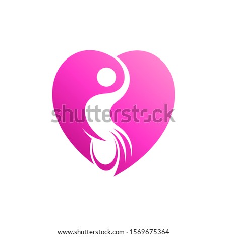 Logo design of disabled people care and support, Disabilities charity logo,  
People with disabilities protection logo, Icon help disabled people, Human sitting on the wheelchair vector illustration