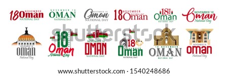 Illustration of Oman National Day Celebration, November 18th Sultanate of Oman . National Day, celebration republic,