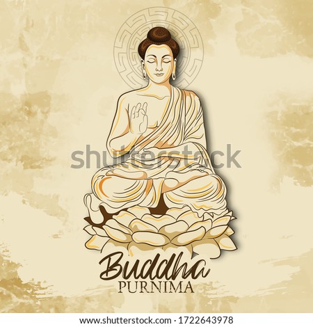 illustration Of Vesak Day or Buddha Purnima with nice and creative design illustration