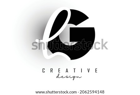 Letters GL logo with a minimalist design. Letters G and L with geometric and handwritten typography. Creative Vector Illustration with letters. Stock fotó © 