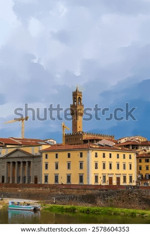 Similar – Foto Bild Das Rathaus, Palazzo del Municipio, ist das dominierende Gebäude auf dem Hauptplatz von Triest, der Piazza dell Unita d Italia. Triest, Italien, Europa. Beleuchteter Stadtplatz in der Abenddämmerung aufgenommen.