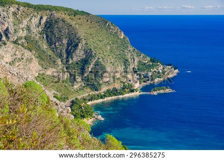 French coastline near Saint-Jean-Cap-Ferrat, in Provence-Alpes-Cote d\'Azur, France