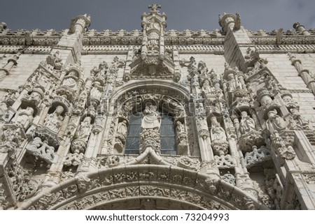 Lisbon - Jeronimos Monastery Belem, Portal Detail. Mosteiro Dos ...