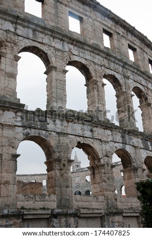 Arena of Pula - Croatia. Roman Arena is one of the best preserved amphitheater from antiquity.