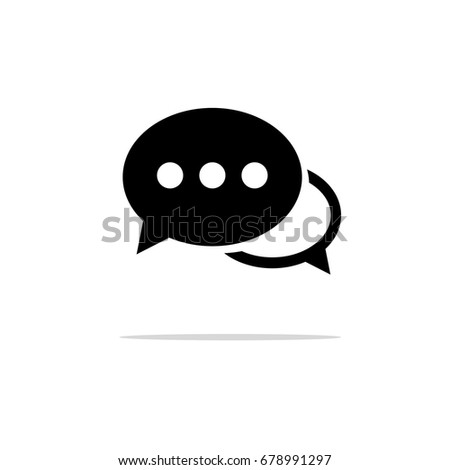 Chat icon. Texting symbol. Flat design. Vector Illustration.