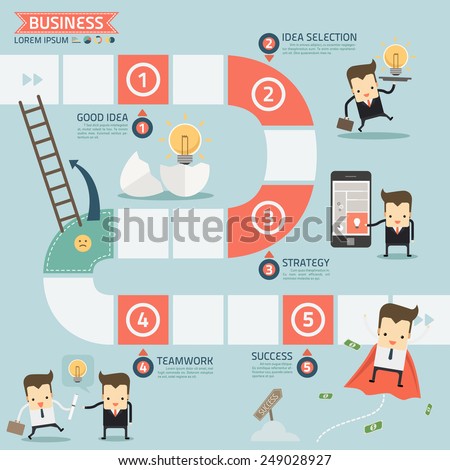 step for success business concept vector