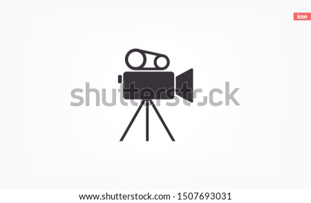 Camcorder Vector icon . Lorem Ipsum Illustration design