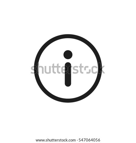 Information icon on white background