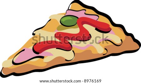 Pizza Slice Stock Vector Illustration 8976169 : Shutterstock