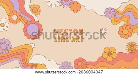 Vector horizontal banner with copy space for text - design elements and shapes for abstract backgrounds and modern art - greeting card