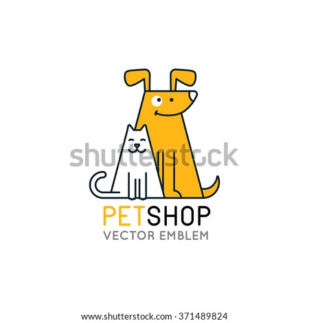 Vector Logo Design Template For Pet Shops, Veterinary Clinics And ...