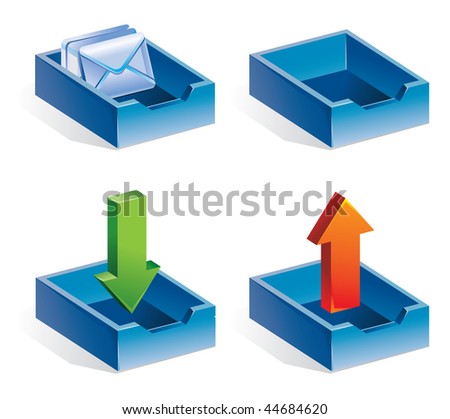 mail icons - vector illustration