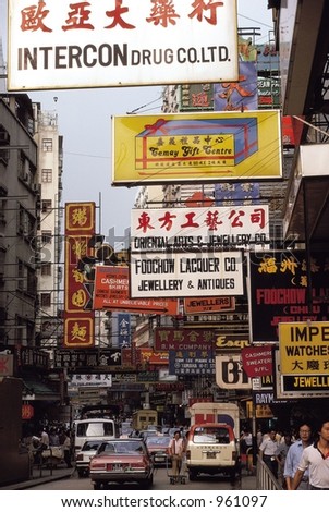 Signposts in Asian City