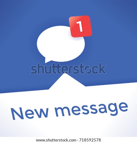 Social media network (Facebook, Twitter, Vkontakte) chat icon new message symbol. Concepts Online messaging services, Internet relationships, friendship, business communication, blogging, virtual life