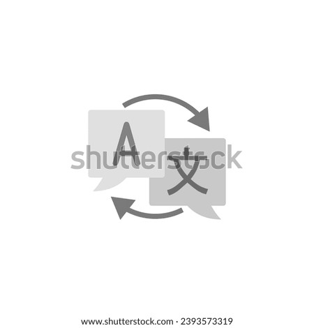 Language translation line icon, outline sign, linear pictogram isolated on white. Simple translate pictogram vector illustration. Symbol for graphic design