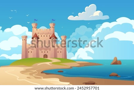 Similar – Image, Stock Photo Castle on the waterfront at sunrise