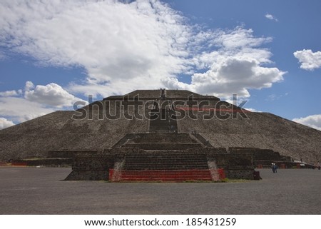 Close up Pyramid of the Sun, Teotihucan Mexico city