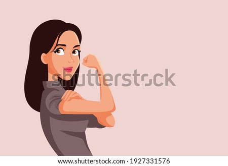 Confident Independent Woman Showing Strength. Empowering female power concept image celebrating femininity
