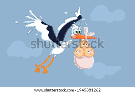 Similar – Image, Stock Photo Three storks Storks three