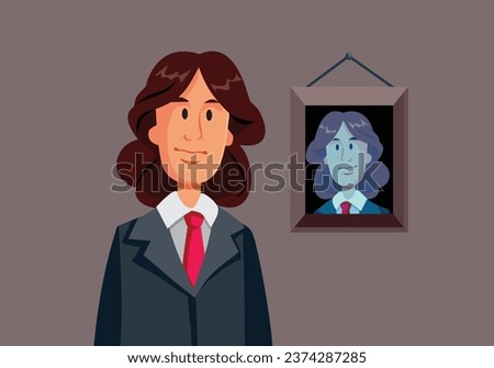 
Oscar Wilde Vector Cartoon Illustration. Portrait of a famous Irish poet and playwright
