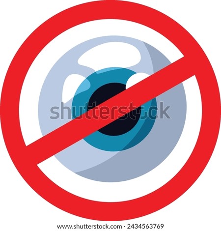 
Privacy Icon with a Crossed Eye Symbol Vector Illustration. Symbol of cyber security and data encryption for privacy on the web
