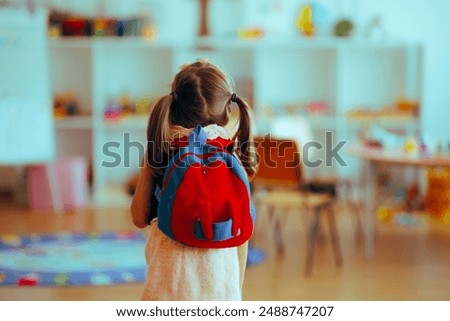 Similar – Image, Stock Photo Little girl on a meadow full of heather at sunset