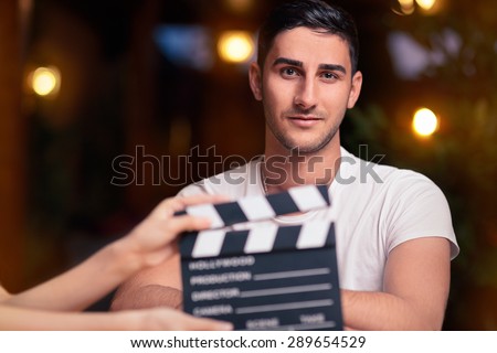 Professional Actor Ready for a Shoot - Portrait of a handsome man a ready to film a new scene