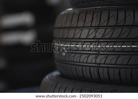 Similar – Image, Stock Photo Car tires are for stacking