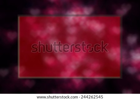 red Heart bokeh background, Love concept,abstract background,copy space,message space
