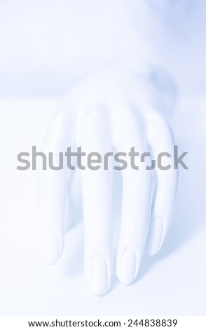mannequin hands on white background