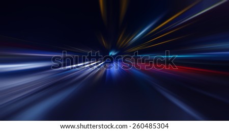 car lights on highway by night,abstract light speed trace